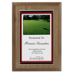 Walnut Finished Wood Plaque w/Digital Print - 7