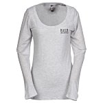 Next Level Tri-Blend LS Scoop Tee - Ladies' - White