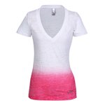 Next Level Ombre Burnout Deep V Tee - Ladies'