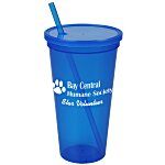 Stadium Cup w/Lid & Straw - 24 oz. - Jewel