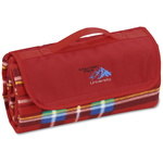 Roll-Up Blanket – Red/Blue Plaid w/Red Flap