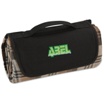 Roll-Up Blanket – Brown/Black Plaid w/Black Flap