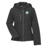 Cabrillo Plaid Soft Shell Hooded Jacket - Ladies'