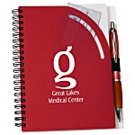 Curvy Top Notebook w/Pen - 24 hr