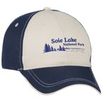 Two-Tone Polyester Cap w/Contrast Stitch - Transfer
