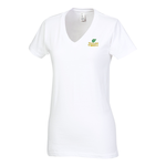 District Concert V-Neck Tee - Ladies' - White - Emb