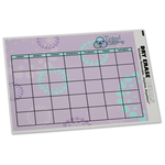 Removable Monthly Calendar Decal - Burst