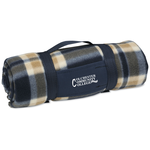 Galloway Travel Blanket – Blue/Cream Plaid