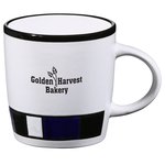 Color Block Ceramic Mug - White - 14 oz.