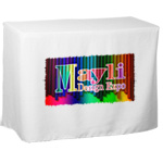 Fitted Demo Table Throw - 4' - Front Panel - Full Color