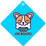 Window Sign - Diamond - Plastic - White