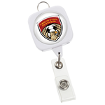 Jumbo Retractable Badge Holder - 40" - Square w/Lanyard Ring