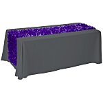 6' Closed-Back Table Throw w/Floral Runner - Blank
