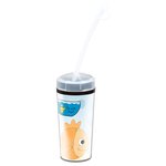 Full Color Explorer Insulated Tumbler w/Straw - 16 oz.