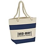 Capri Stripes Cotton Tote - 24 hr