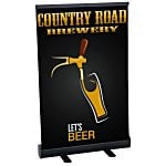 Economy Tabletop Retractable Fabric Banner Display - 24"