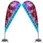 Indoor Value Sail Sign - 9-1/2' - Two Sided