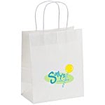 Matte Shopping Bag - 9-3/4" x 7-3/4" - White - Full Color