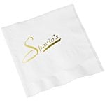 Beverage Napkin - 3-ply - White - Low Qty - Foil