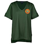 CrownLux Performance Plaited Rolled Sleeve Top - Ladies'