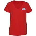 District Recycled V-Neck T-Shirt - Ladies' - Embroidered