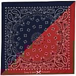 Colorblock Paisley Bandana - 22" x 22"