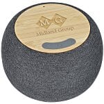 Garm Fabric and Bamboo Speaker with Wireless Charger