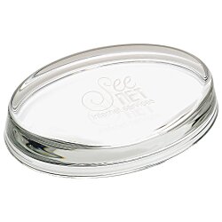 View a larger, more detailed picture of the Oval Glass Paperweight