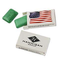 View a larger, more detailed picture of the Peppermint US Flag Gum 2 Piece Box