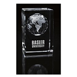 View a larger, more detailed picture of the Global Block Crystal Paperweight