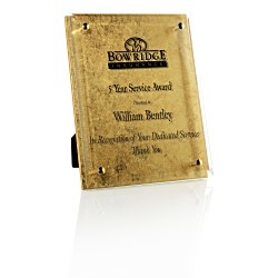 View a larger, more detailed picture of the Foil Glass Plaque - 10 