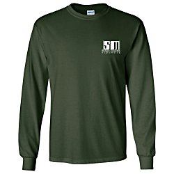 View a larger, more detailed picture of the Gildan Ultra Cotton Heavyweight Long-Sleeve Tee - Colors