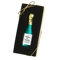 View a larger, more detailed picture of the Chocolate Champagne Bottle - 1 oz 