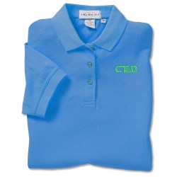 View a larger, more detailed picture of the Cotton Pique Sport Shirt - Ladies 