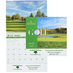 View a larger, more detailed picture of the Golf Landscapes Calendar - Stapled