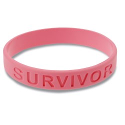 View a larger, more detailed picture of the Survivor Silicone Wristband - Pink