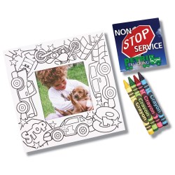 View a larger, more detailed picture of the Picture Me Coloring Magnet Frame - Cars