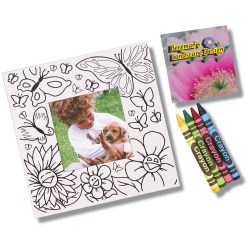 View a larger, more detailed picture of the Picture Me Coloring Magnet Frame - Flowers
