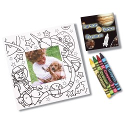 View a larger, more detailed picture of the Picture Me Coloring Magnet Frame - Outer Space