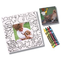 View a larger, more detailed picture of the Picture Me Coloring Magnet Frame - Animals
