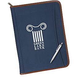 View a larger, more detailed picture of the Zippered Polyester Portfolio Set - Screen