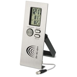 View a larger, more detailed picture of the Clock w Indoor Outdoor Thermometer