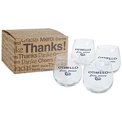 View a larger, more detailed picture of the Stemless Red Wine Glass Set - 16-3 4 oz 