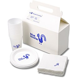 View a larger, more detailed picture of the Snack Pack - Plastic Plate Cup and Napkin Set