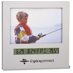 View a larger, more detailed picture of the Picture Frame w Clock - Large