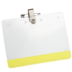 View a larger, more detailed picture of the Vinyl Badge Holder w Colored Accent