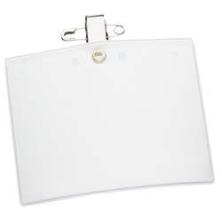 View a larger, more detailed picture of the Eco-Friendly Badge Holder - Pin & Bulldog Clip