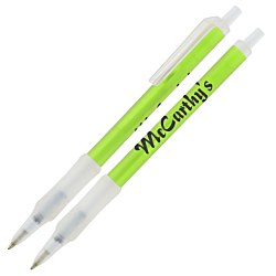 View a larger, more detailed picture of the Bic Clic Stic Ice Pen w Rubber Grip - 24 hr
