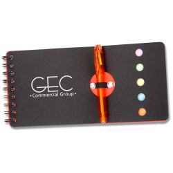 View a larger, more detailed picture of the Spiral Pocket Flag Buddy with Pen