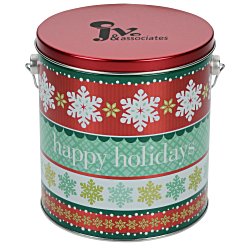 View a larger, more detailed picture of the Mini Pretzel Tin - Design - 1 Gallon